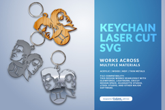 Gemini Zodiac Sign Keychain SVG Product Image 1