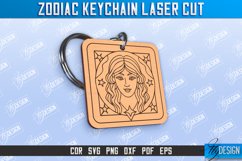 Virgo Keychain Laser Cut | Astrology Design | Zodiac Sign Product Image 1