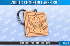 Cancer Keychain Laser Cut | Astrology Design | Zodiac Sign Product Image 1