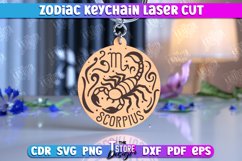 Scorpio Keychain Laser Cut | Astrology Design | Zodiac Sign Product Image 1