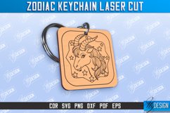 Capricorn Keychain Laser Cut | Astrology Design |Zodiac Sign Product Image 1