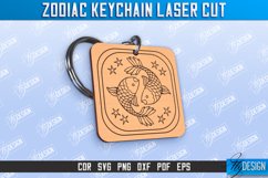 Pisces Keychain Laser Cut | Astrology Design | Zodiac Sign Product Image 1