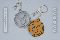 Taurus Zodiac Keychain Laser Cut SVG Product Image 2