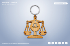 Libra Zodiac Sign Keychain SVG Product Image 2