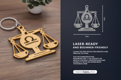 Libra Zodiac Sign Keychain SVG Product Image 3