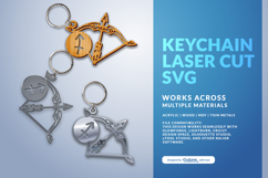 Sagittarius Zodiac Sign Keychain SVG Product Image 1