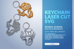 Taurus Zodiac Sign Keychain SVG Product Image 3