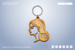 Virgo Zodiac Sign Keychain SVG Product Image 1