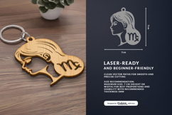 Virgo Zodiac Sign Keychain SVG Product Image 2