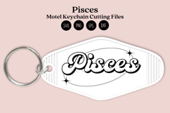 Zodiac motel keychain SVG featuring celestial and astrology-inspired artwork in a retro motel key tag style, suitable for Cricut and Silhouette projects with ready-to-use SVG, PNG, EPS, and DXF files.