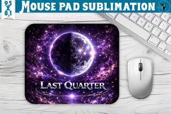 Last Quarter Moon Mouse Pad | Moon Phase Design Product Image 1