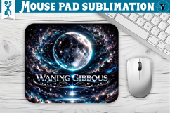 Waning Gibbous Moon Mouse Pad | Moon Phase Design Product Image 1