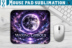 Waxing Gibbous Moon Mouse Pad | Moon Phase Design Product Image 1