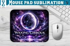 Waxing Gibbous Moon Mouse Pad | Moon Phase Design Product Image 1