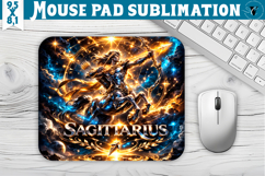 Sagittarius Mouse Pad | Galactic Metallic Zodiac Product Image 1