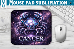 Cancer Mouse Pad | Galactic Metallic Zodiac Product Image 1