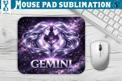 Gemini Mouse Pad | Galactic Metallic Zodiac Product Image 1