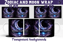 Waning Crescent mug wrap | Moon Phase Design mug Product Image 1
