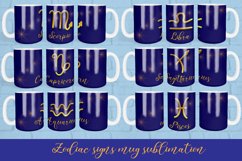 Mug sublimation zodiac signs design wrap 15 Oz Product Image 1