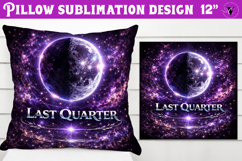 Last Quarter Moon Pillow sublimation | Moon Phase Design Product Image 1