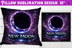 New Moon Pillow sublimation | Moon Phase Design Product Image 1