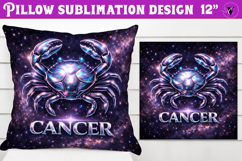 Cancer Pillow sublimation | Moon Phase Design Product Image 1