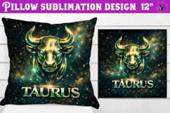 Taurus Pillow sublimation | Moon Phase Design Product Image 1
