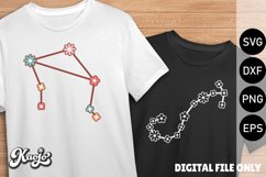 Retro Flower Constellation SVG Bundle,&#039;70s Groovy Zodiac Product Image 4