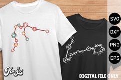 Retro Flower Constellation SVG Bundle,&#039;70s Groovy Zodiac Product Image 5