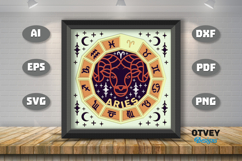 Zodiac 3D Shadowbox Layered Papercut Product Image 1