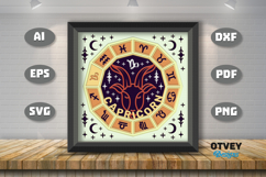 Zodiac 3D Shadowbox Layered Papercut Product Image 3