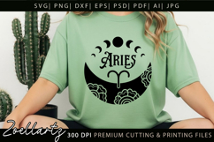 Aries Zodiac Sign SVG Cut File for T-shirt Mug Pillow Signs Product Image 3