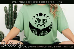 Aries Zodiac Sign SVG Cut File for T-shirt Mug Pillow Signs Product Image 3