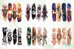 Zodiac Sign Brushstroke Sublimation Bundle Product Image 3