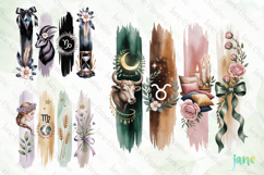 Earth Signs Zodiac Sign Brushstroke Clipart Product Image 1