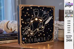 Zodiac Sign Night Light Laser Cut | Ophiuchus Light Box Product Image 1