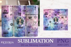 zodiac sign png being used as a zodiac sign sublimation tumbler wrap print