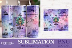 zodiac sign png being used as a zodiac sign sublimation tumbler wrap print