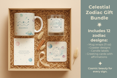 Celestial Zodiac Bundle, zodiac sublimation design bundle Product Image 1