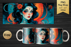 Zodiac sign Virgo. 11oz Mug Wrap sublimation design for astrology lovers, horoscope fans, or as a personalized gift for birthdays and special occasions.