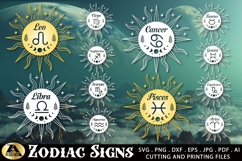 Zodiac Signs SVG Bundle Celestial SVG Astrology Horoscope Product Image 5
