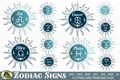 Zodiac Signs SVG Bundle Celestial SVG Astrology Horoscope Product Image 6