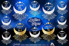 Zodiac Signs SVG Bundle Celestial SVG Astrology Horoscope Product Image 4