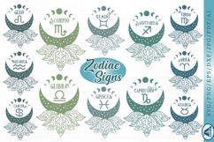 Zodiac Signs SVG Bundle Celestial SVG Astrology Horoscope Product Image 7