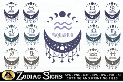 Zodiac Signs SVG Bundle Celestial SVG Astrology Horoscope Product Image 3