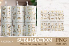 Zodiac sign png design being used as a zodiac sign sublimation tumbler print