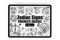 Zodiac Signs Procreate Brushes - Procreate Stamp Brushes
