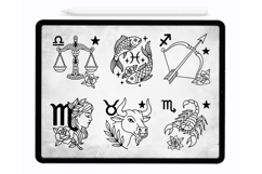 Zodiac Signs Procreate Brushes - Procreate Stamp Brushes