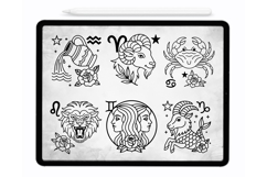 Zodiac Signs Procreate Brushes - Procreate Stamp Brushes