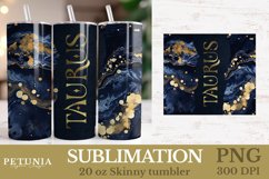 Taurus zodiac sign png being used as a sublimation zodiac sign tumbler wrap print